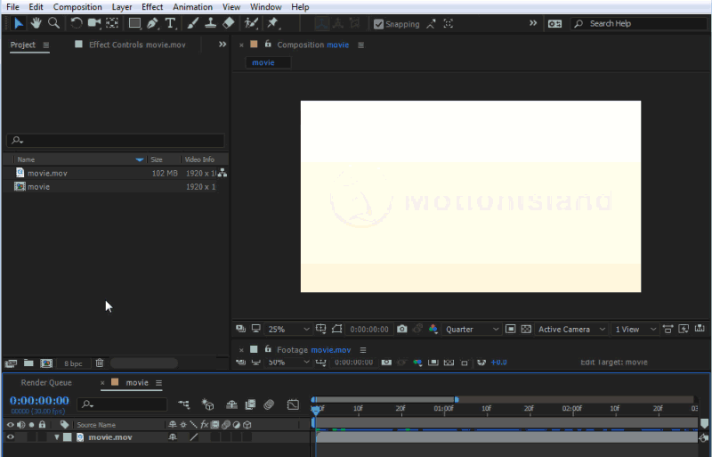 add marker to video in after effects