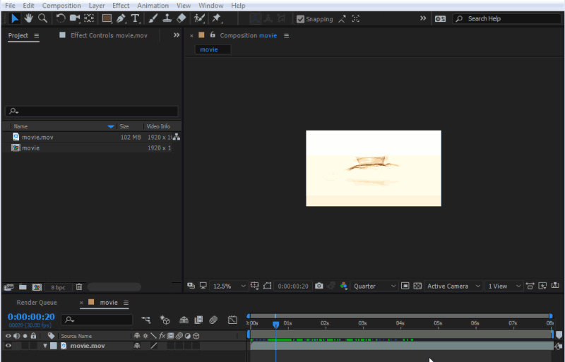 Go to time after effects