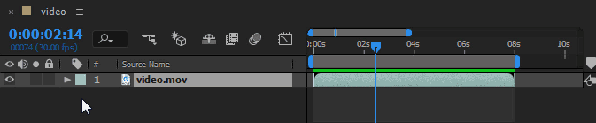 Extract Work Area Video Cut After Effects