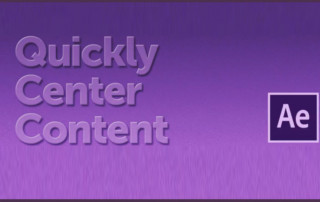 Center content in After Effects