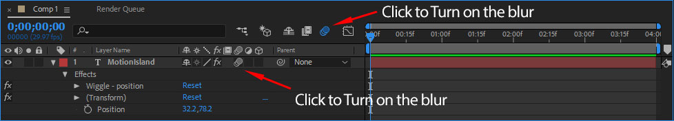 enable motion blur after-effects