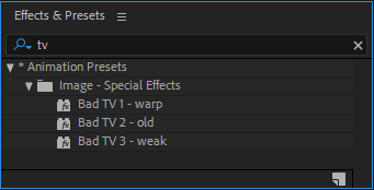 After Effects Glitch presets
