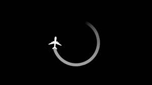 Loading Flying Plane Rotating